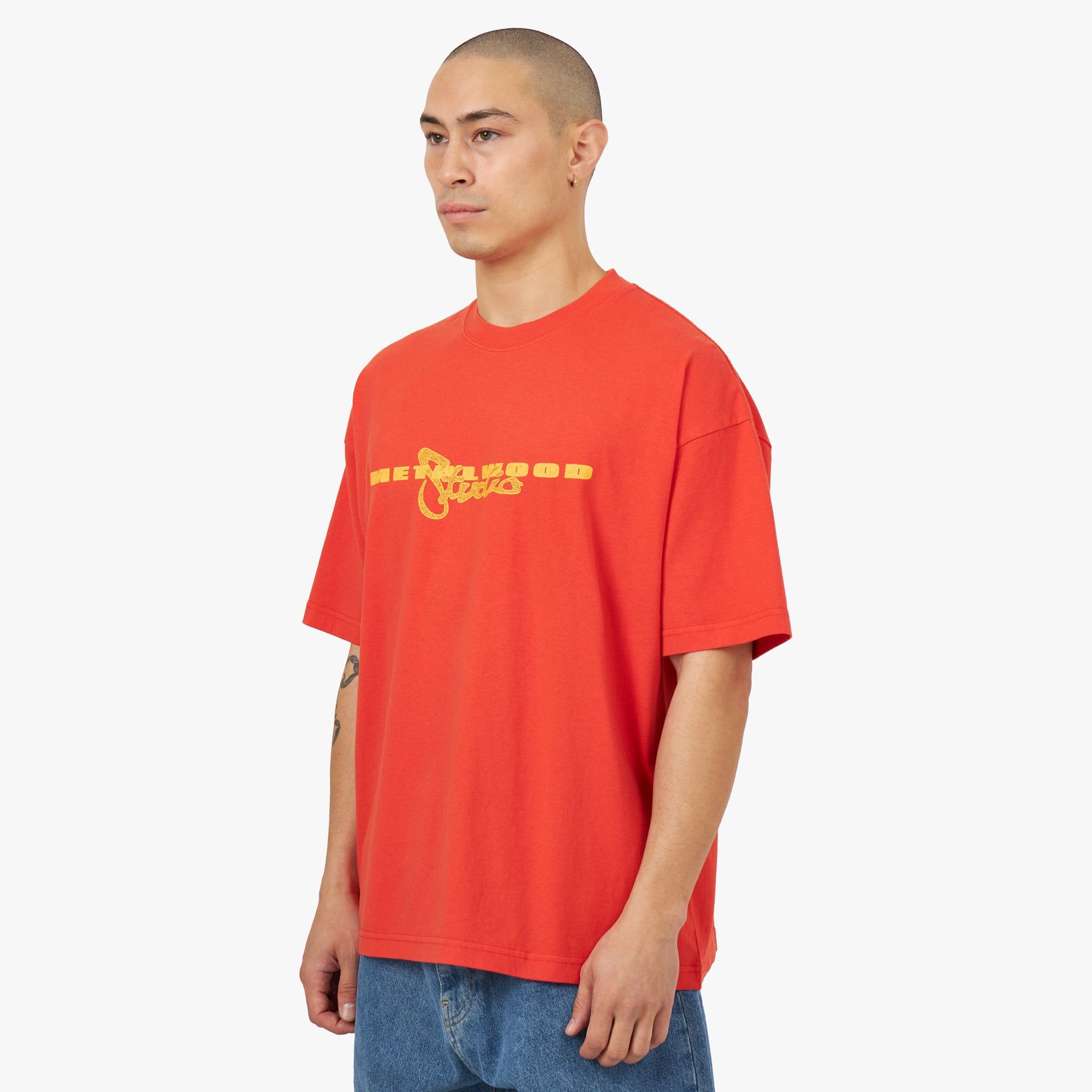 Metalwood Studio Logo T-shirt / Tomato sold by Livestock product image thumbnail 2