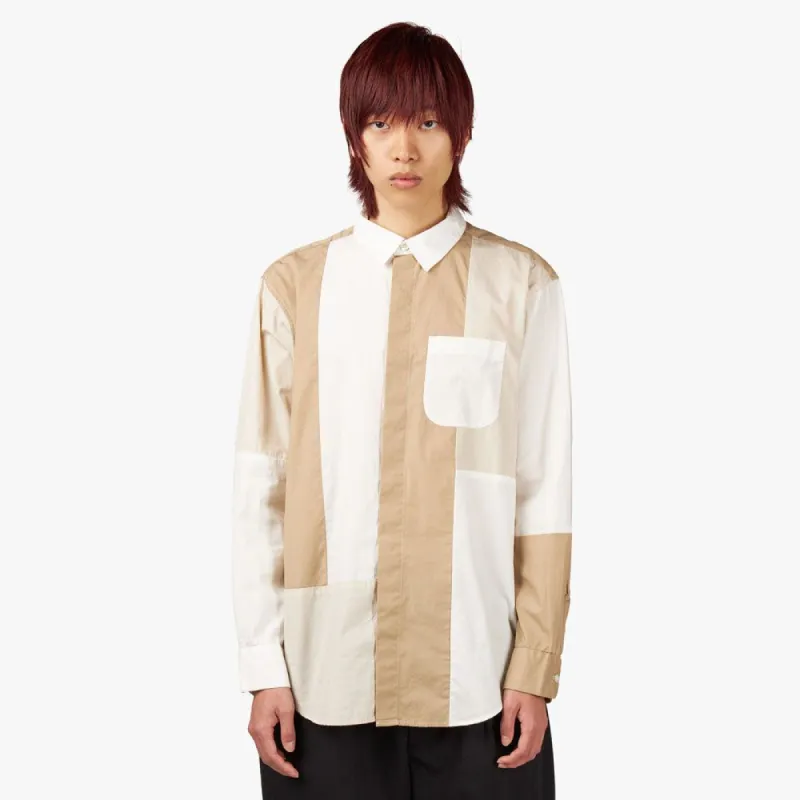 Engineered Garments Cotton Broadcloth Combo Short Collar Shirt / White sold by Livestock
