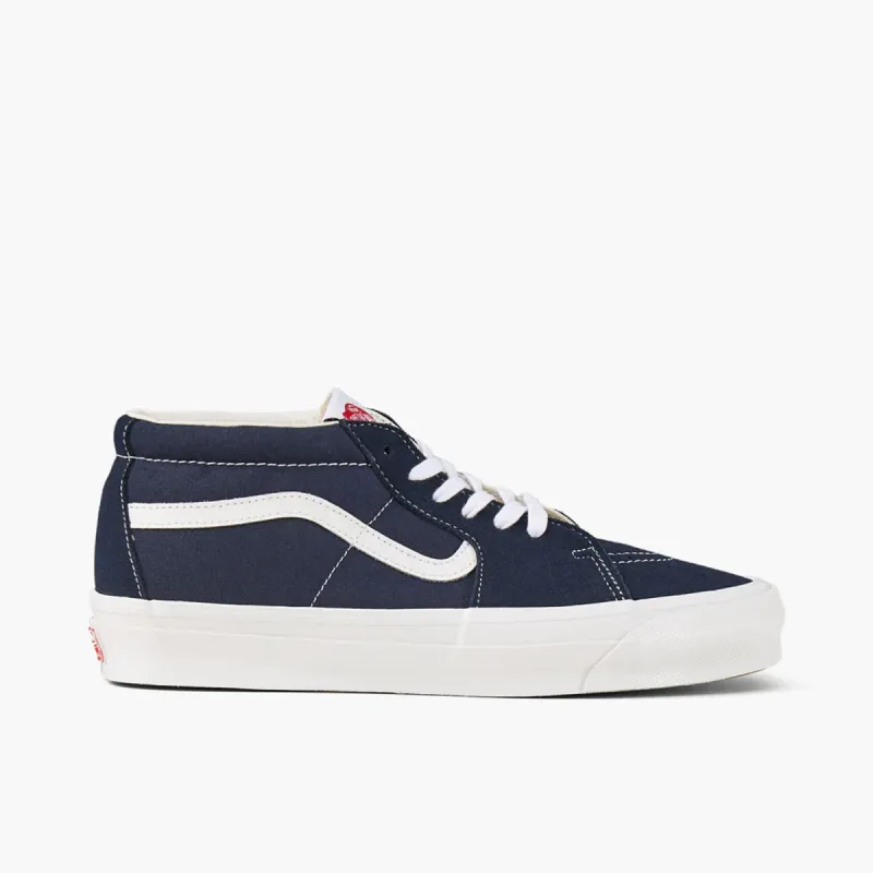 Vans Vault OG Sk8-Mid LX Suede / Canvas Navy - White sold by Livestock