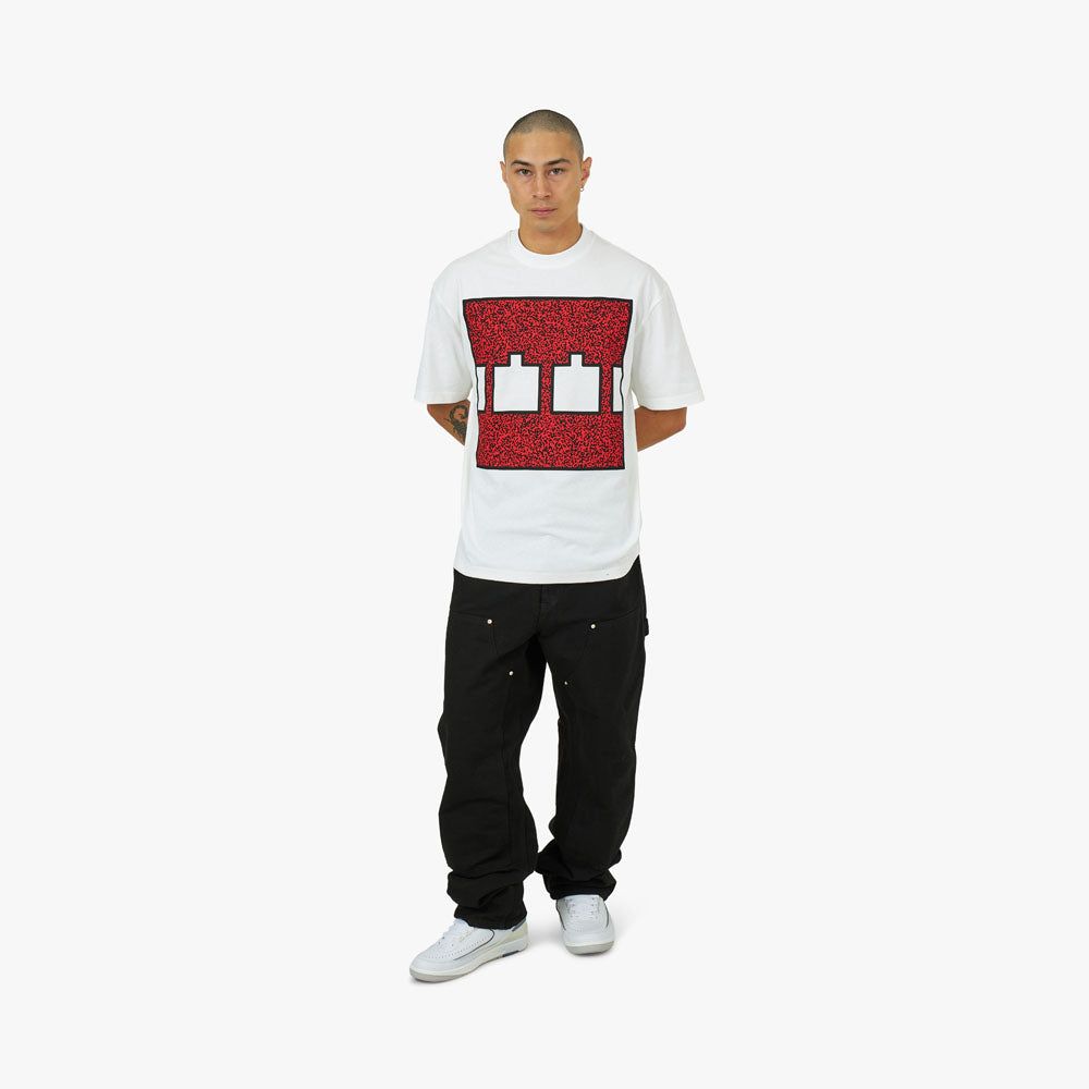 The Trilogy Tapes Block Noise 45 T-shirt Red / White sold by Livestock product image thumbnail 5