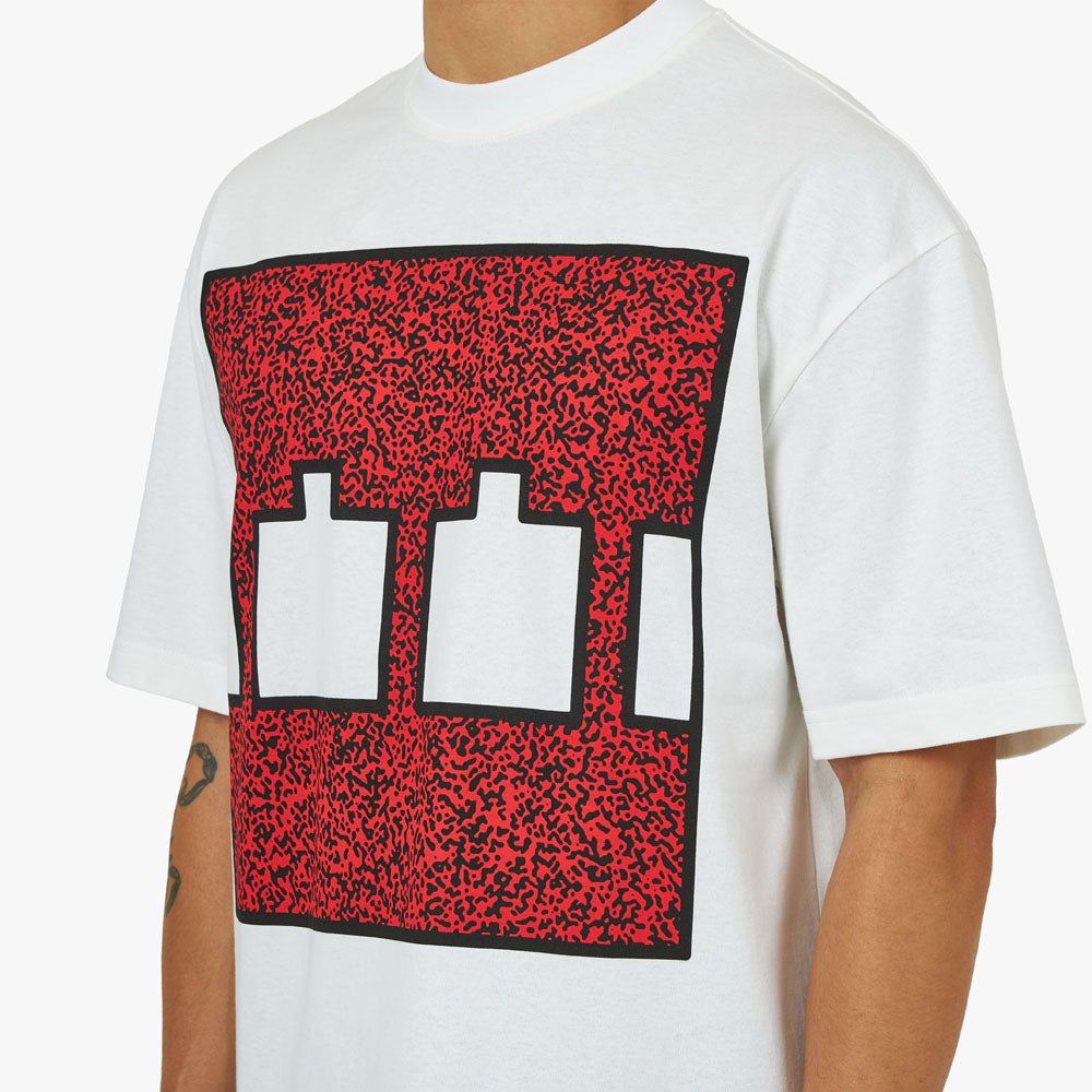 The Trilogy Tapes Block Noise 45 T-shirt Red / White sold by Livestock product image thumbnail 4