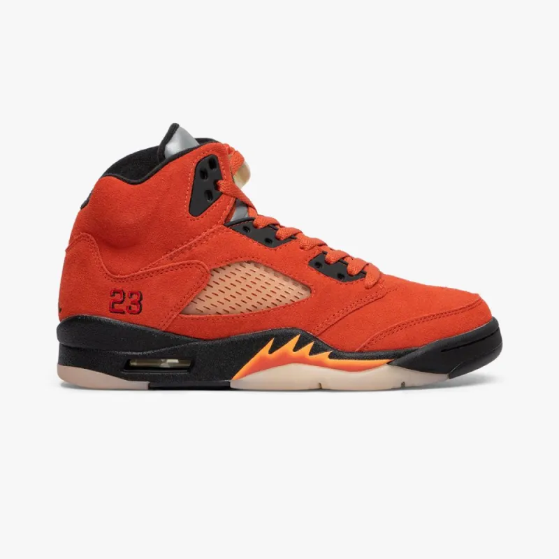 Jordan Women's 5 Retro Martian Sunrise / Black - Fire Red sold by Livestock