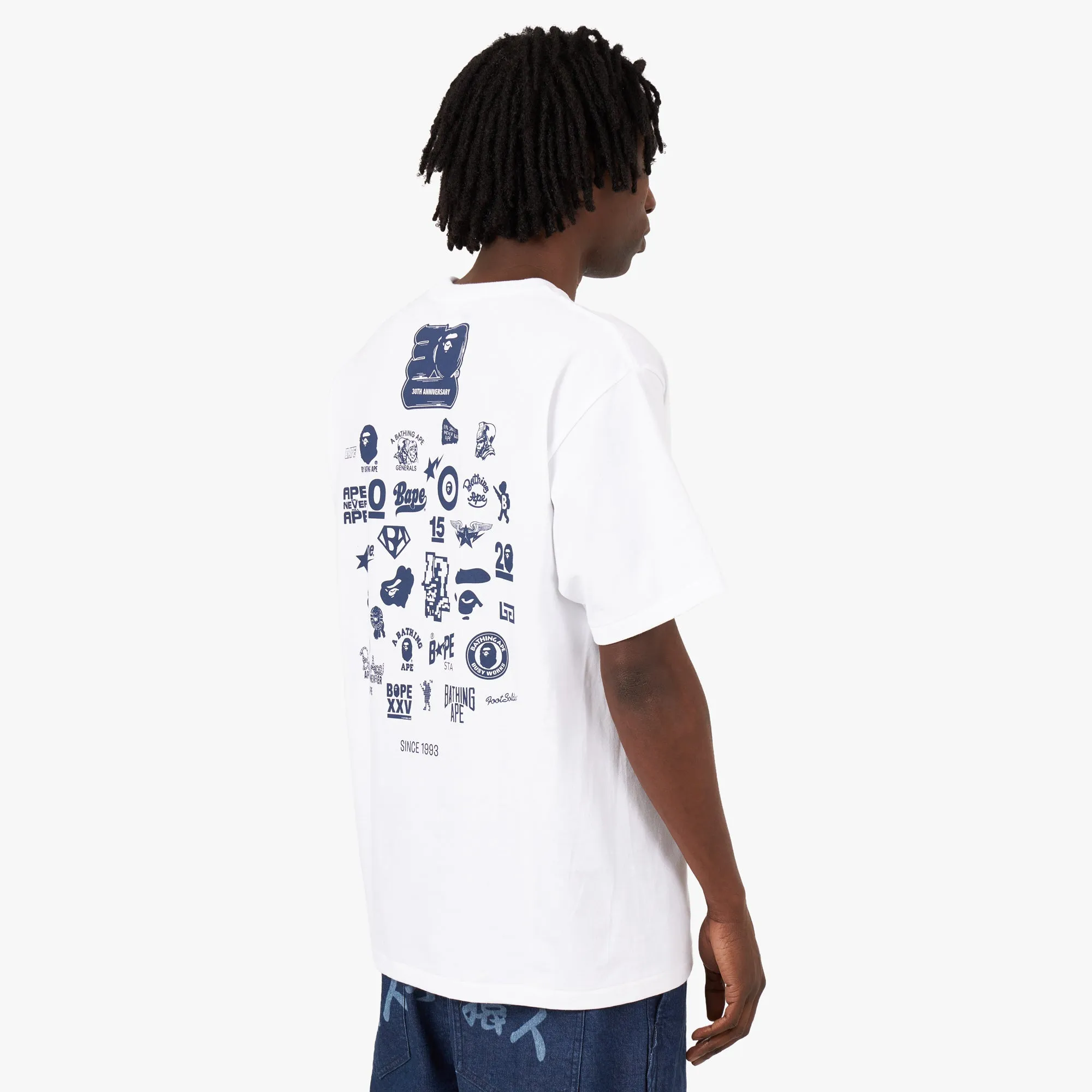 BAPE 30th Anniversary T-shirt White / Navy sold by Livestock product image thumbnail 3