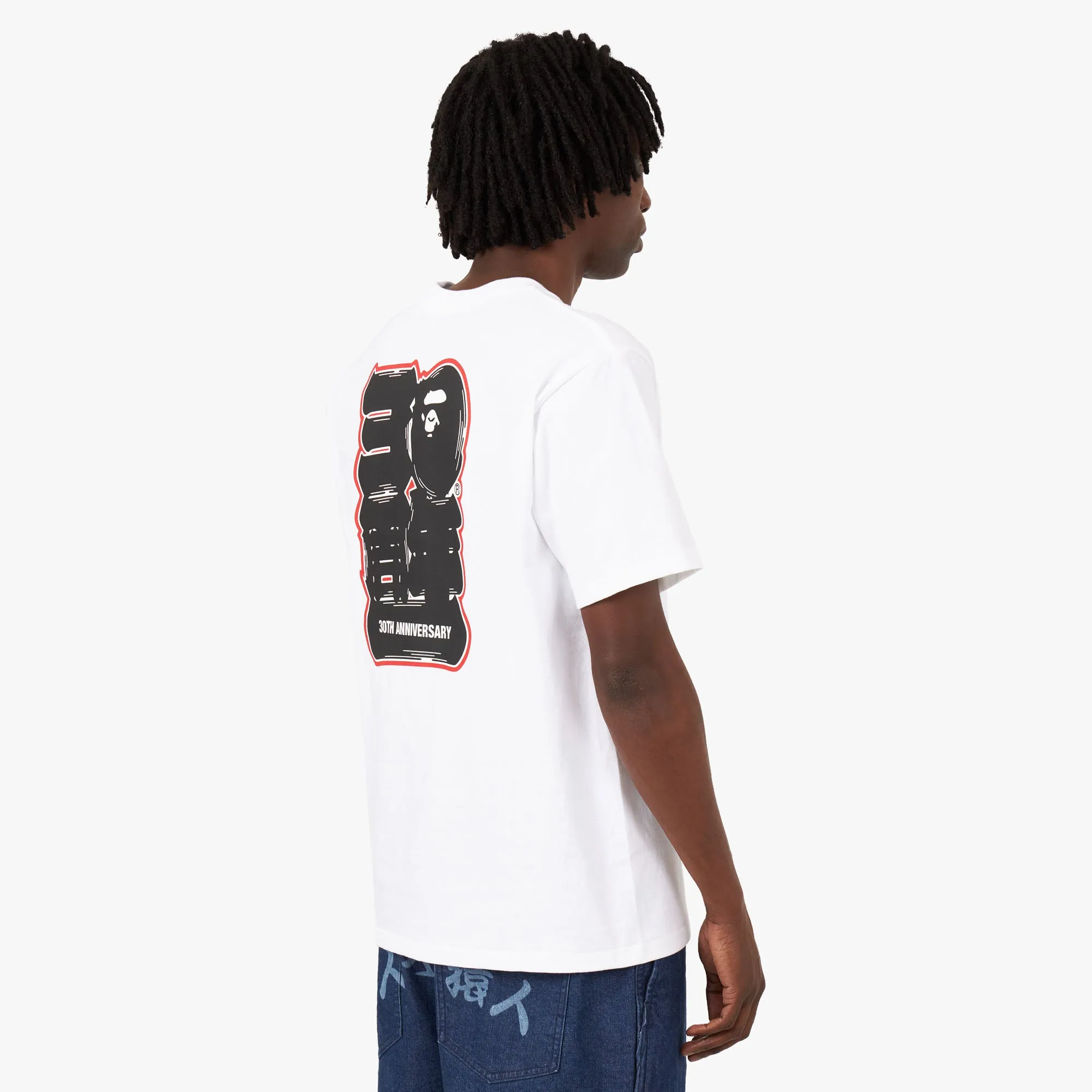 BAPE 30th Anniversary Ape Head T-shirt White / Red sold by Livestock product image thumbnail 3