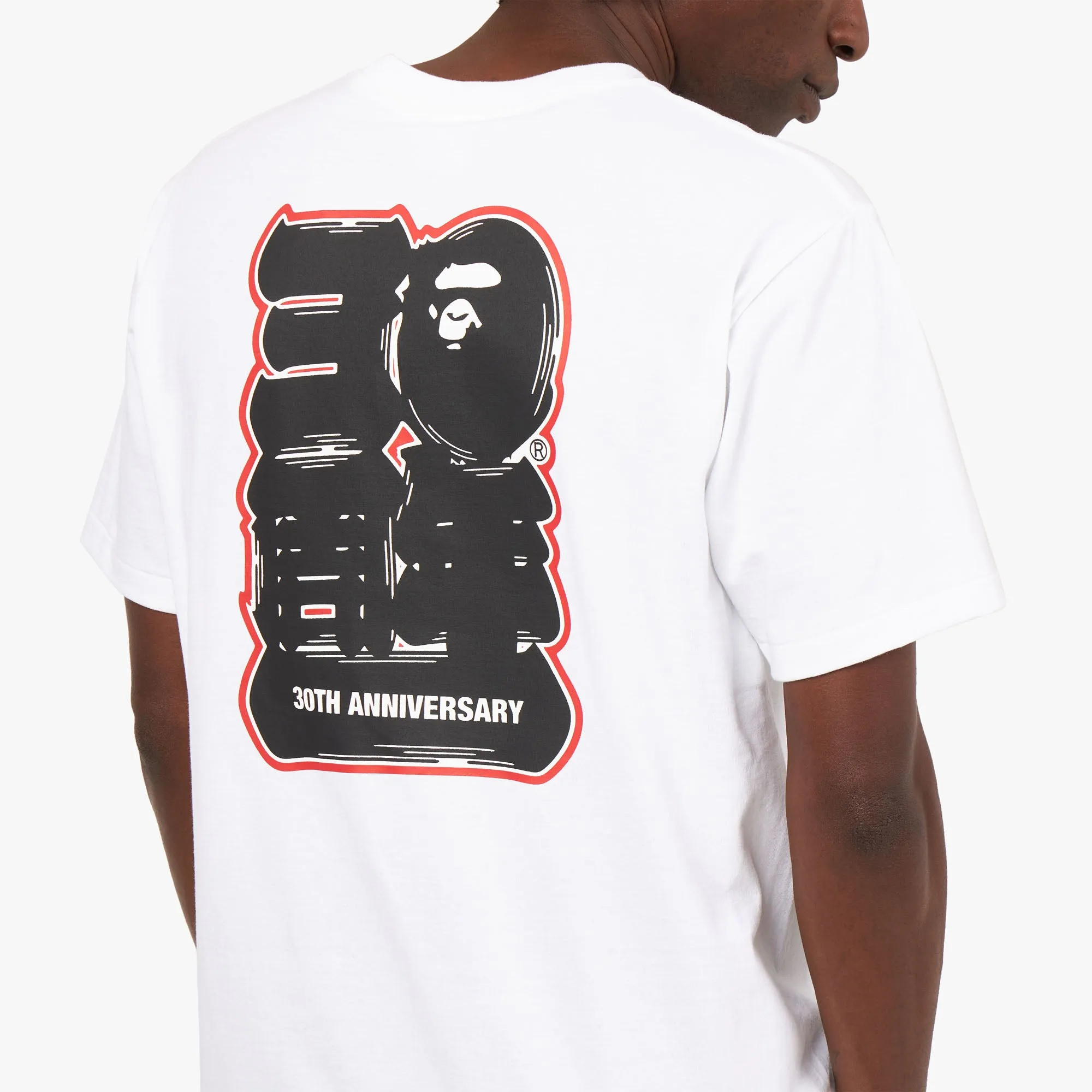 BAPE 30th Anniversary Ape Head T-shirt White / Red sold by Livestock product image thumbnail 5