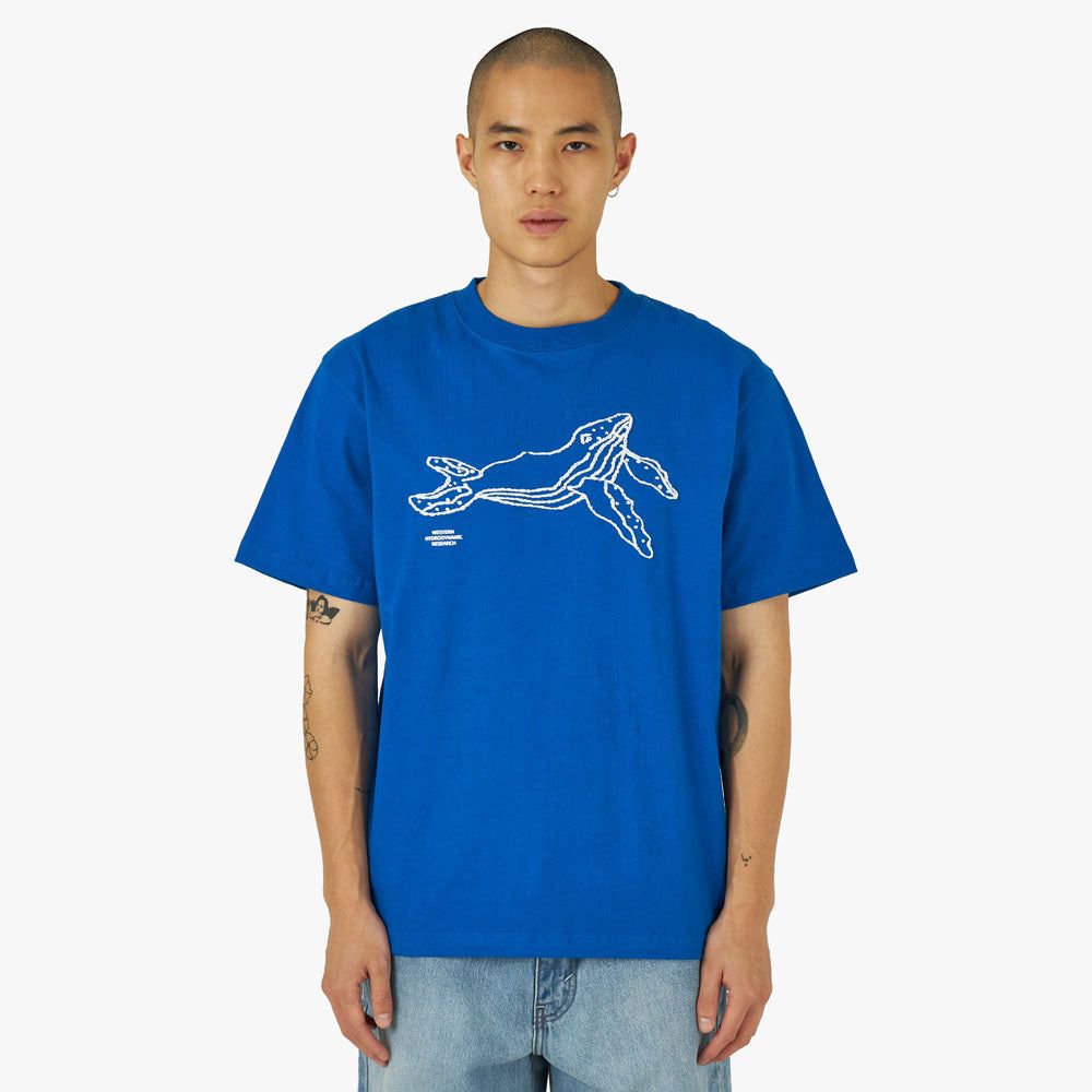 Western Hydrodynamic Research Whale T-shirt / Blue sold by Livestock