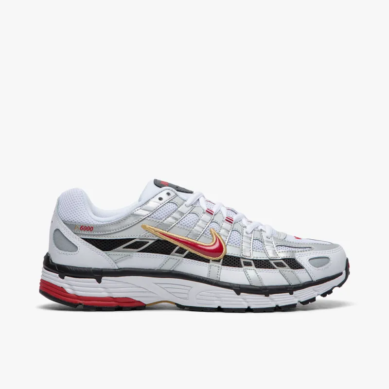 Nike P-6000 White / Varsity Red - Metallic Platinum sold by Livestock