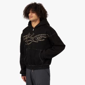4YE Signature Logo Zip Hoodie Black / Gold sold by Livestock