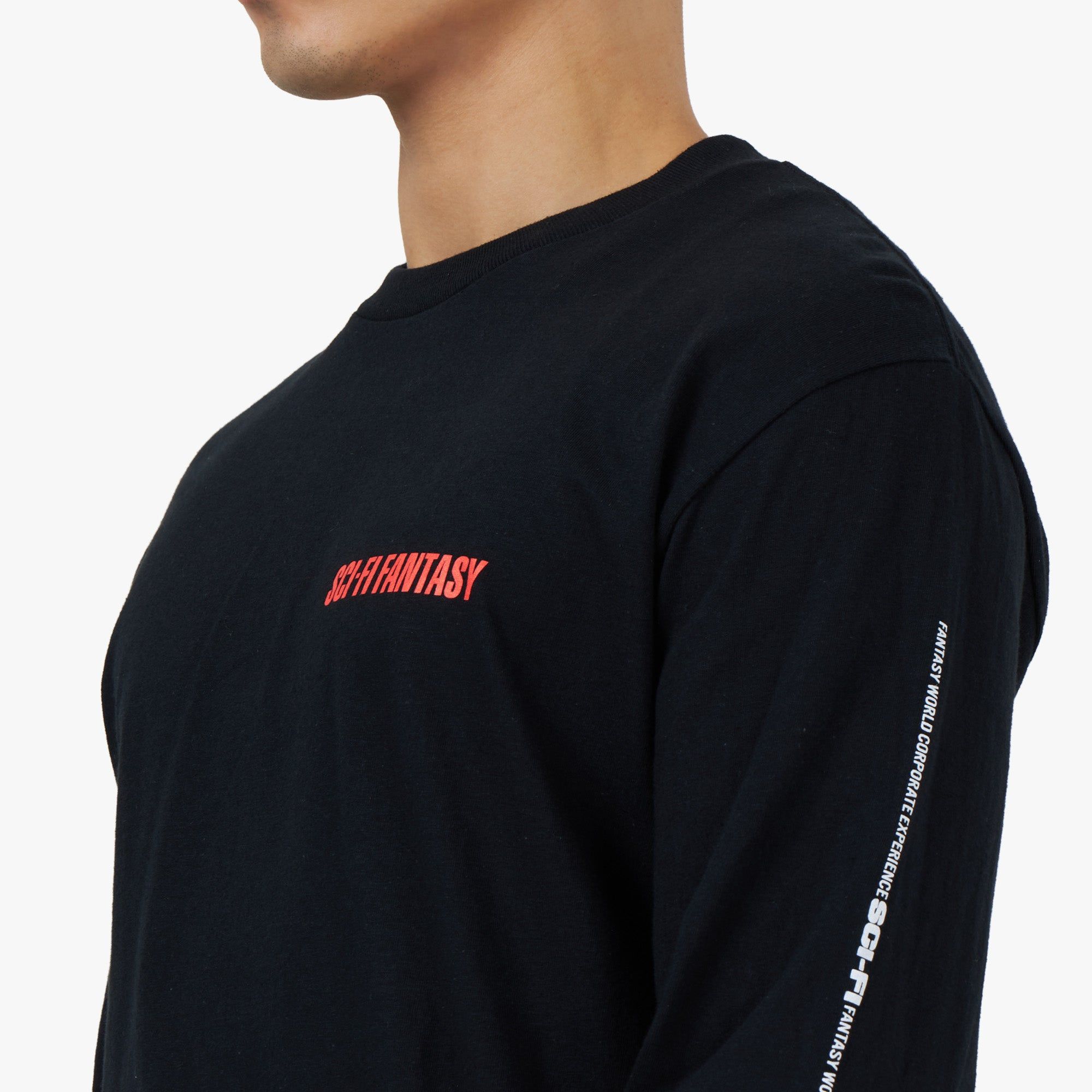 Sci-Fi Fantasy Fantasy World Long Sleeve T-shirt / Black sold by Livestock product image thumbnail 4