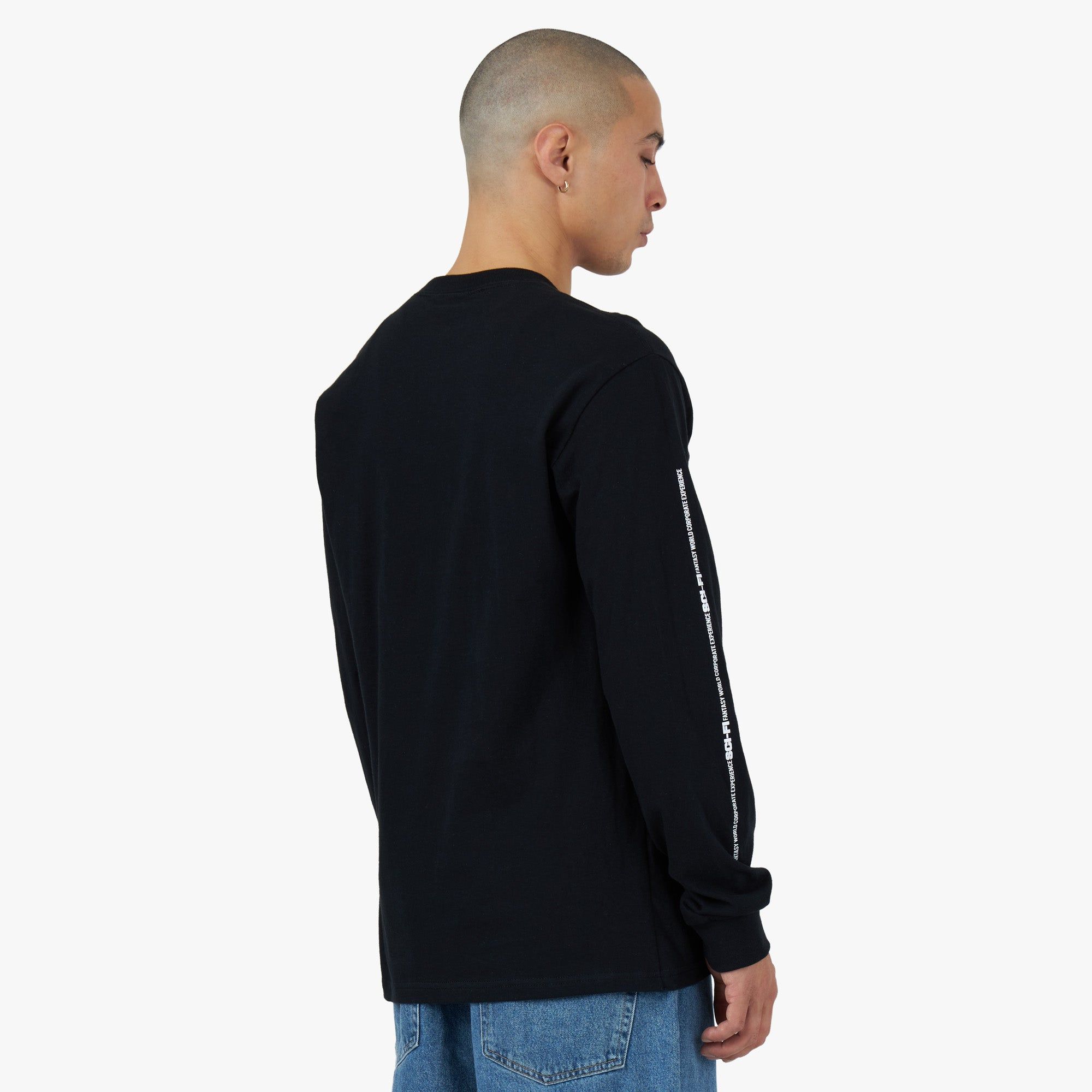 Sci-Fi Fantasy Fantasy World Long Sleeve T-shirt / Black sold by Livestock product image thumbnail 3