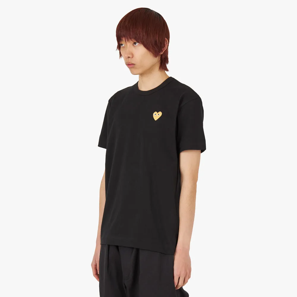 COMME des GARÇONS PLAY Gold Heart T-shirt / Black sold by Livestock product image thumbnail 2