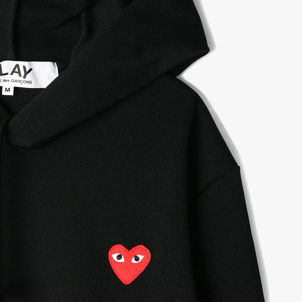 COMME des GARÇONS PLAY Red Heart Pullover Hoodie / Black sold by Livestock product image thumbnail 2