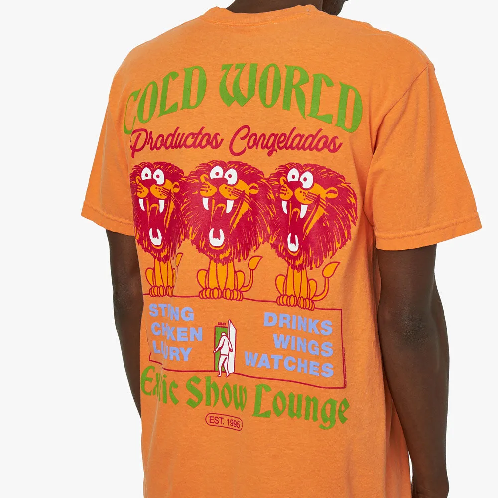 Cold World Frozen Goods Exotic Show Lounge T-shirt Burnt / Orange sold by Livestock product image thumbnail 4