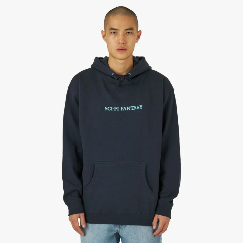 Sci-Fi Fantasy Logo Pullover Hoodie / Navy made by Livestock