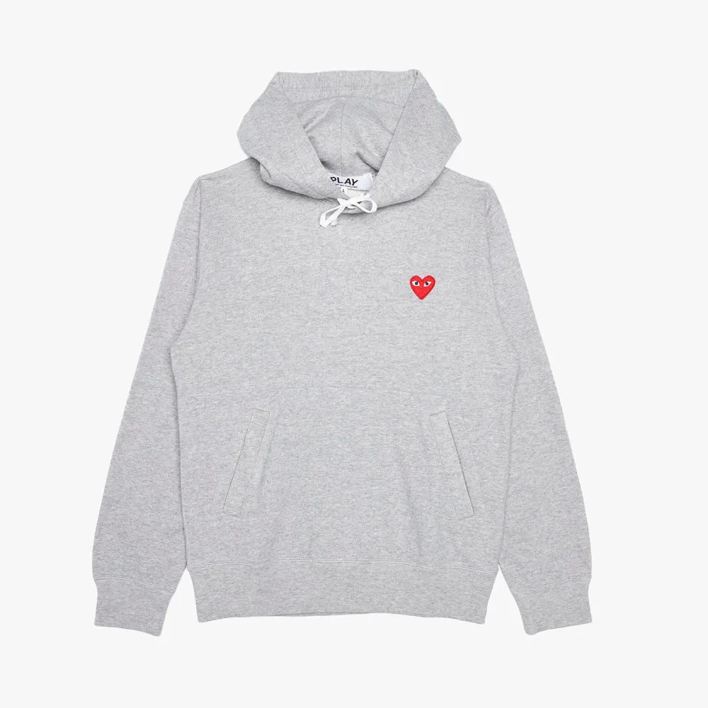 COMME des GARÇONS PLAY Red Heart Pullover Hoodie / Grey sold by Livestock product image thumbnail 4