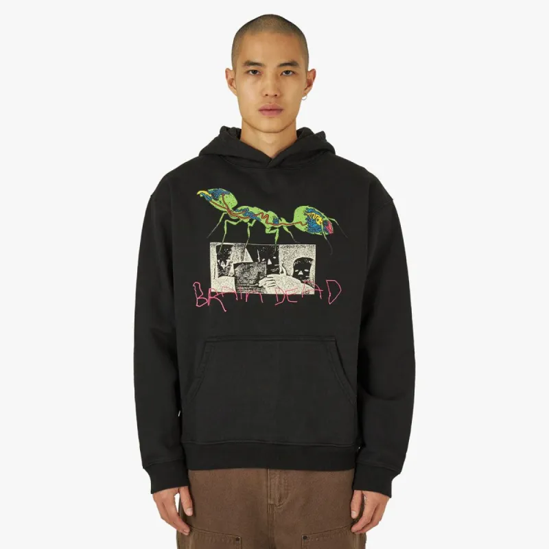 Brain Dead Ant War Pullover Hoodie / Black made by Livestock