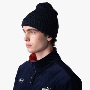 Livestock Merino Blend Beanie / Navy sold by Livestock