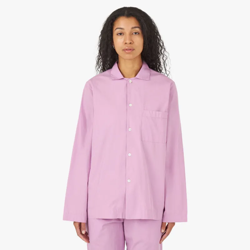 Tekla Poplin Long Sleeve Shirt / Purple Pink made by Tekla Fabrics