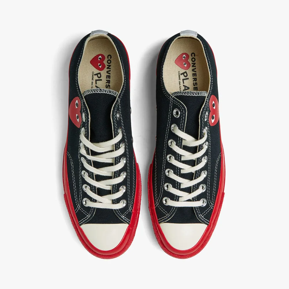 Converse x COMME des GARÇONS PLAY Chuck Taylor OX Black / Red Sole sold by Livestock product image thumbnail 5