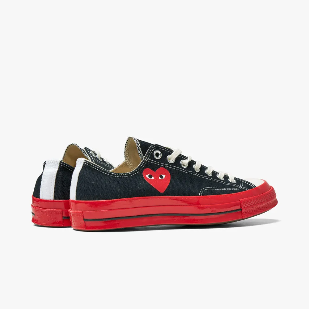 Converse x COMME des GARÇONS PLAY Chuck Taylor OX Black / Red Sole sold by Livestock product image thumbnail 4