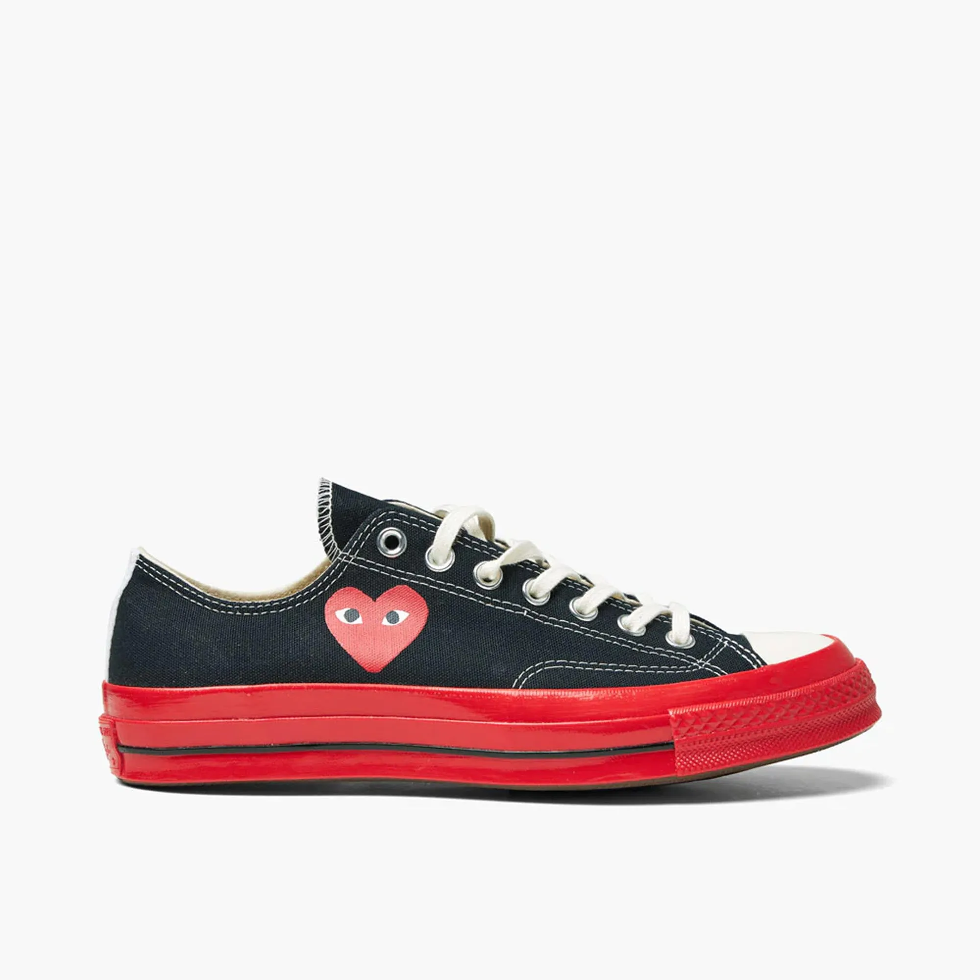 Converse x COMME des GARÇONS PLAY Chuck Taylor OX Black / Red Sole sold by Livestock
