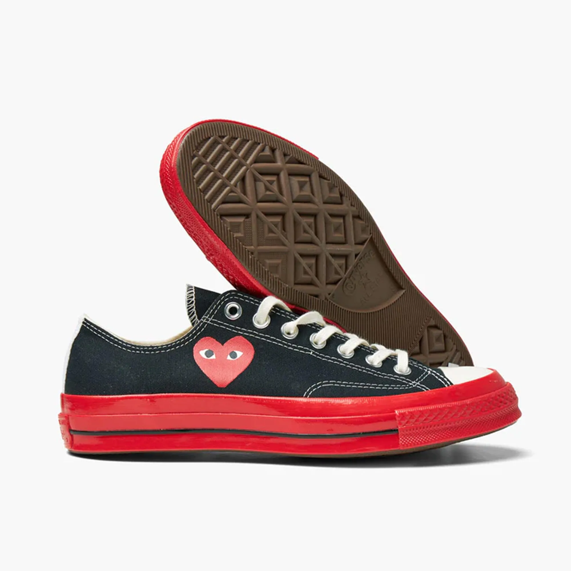 Converse x COMME des GARÇONS PLAY Chuck Taylor OX Black / Red Sole sold by Livestock product image thumbnail 2