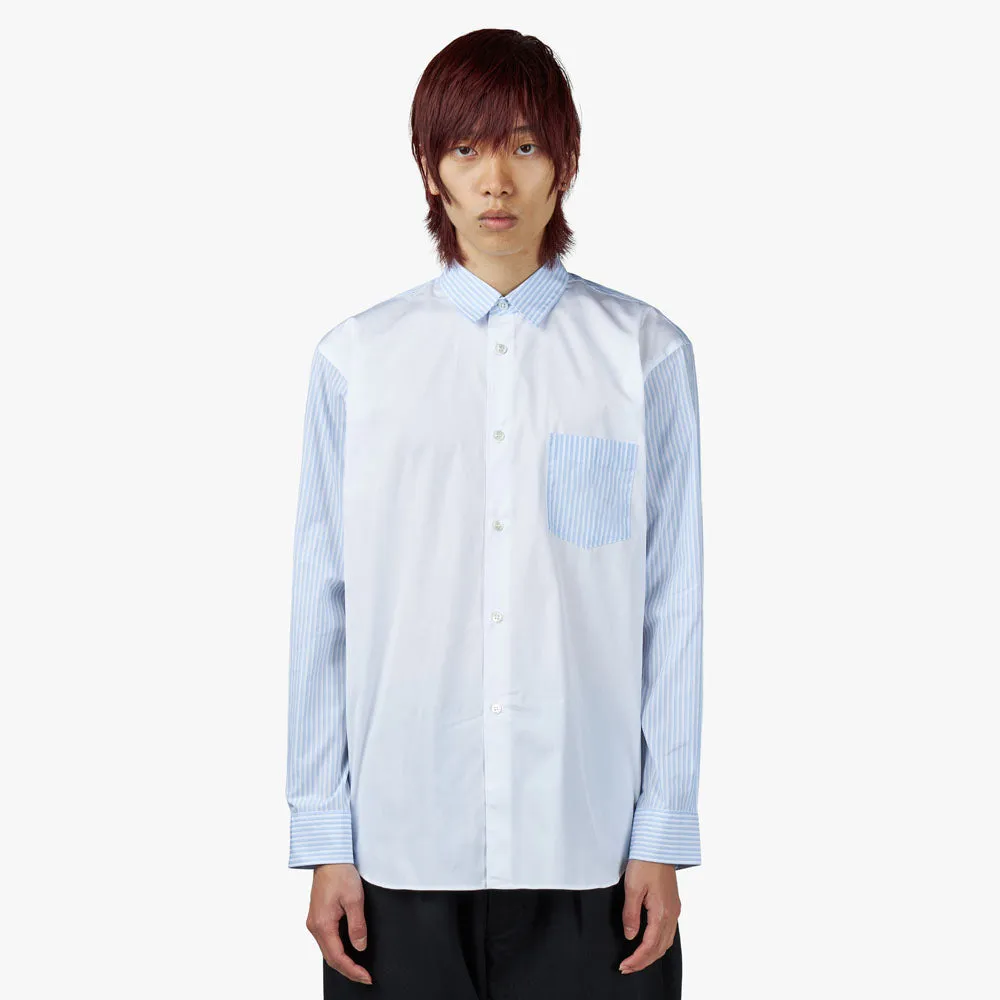 COMME des GARÇONS SHIRT Yarn Dyed Poplin Shirt / White sold by Livestock
