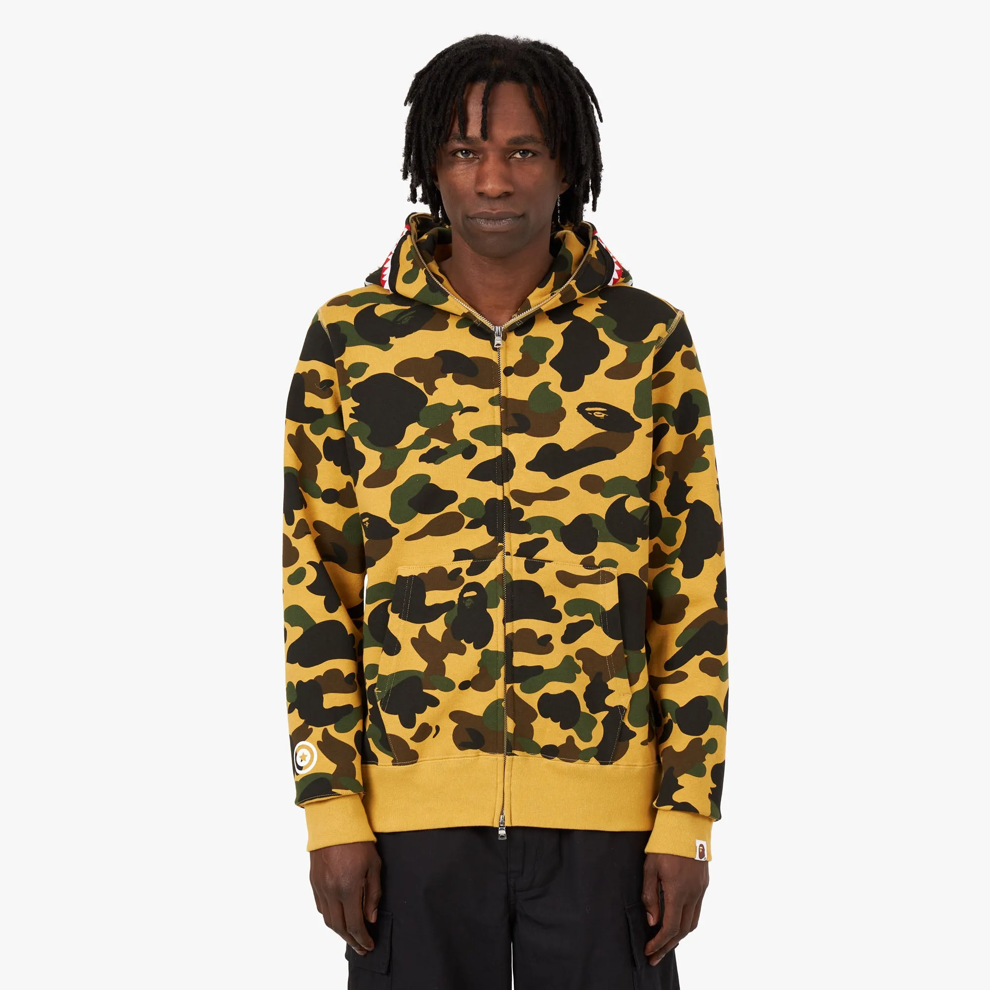 BAPE 1st Camo Shark Full Zip Hoodie / Yellow | Parallel