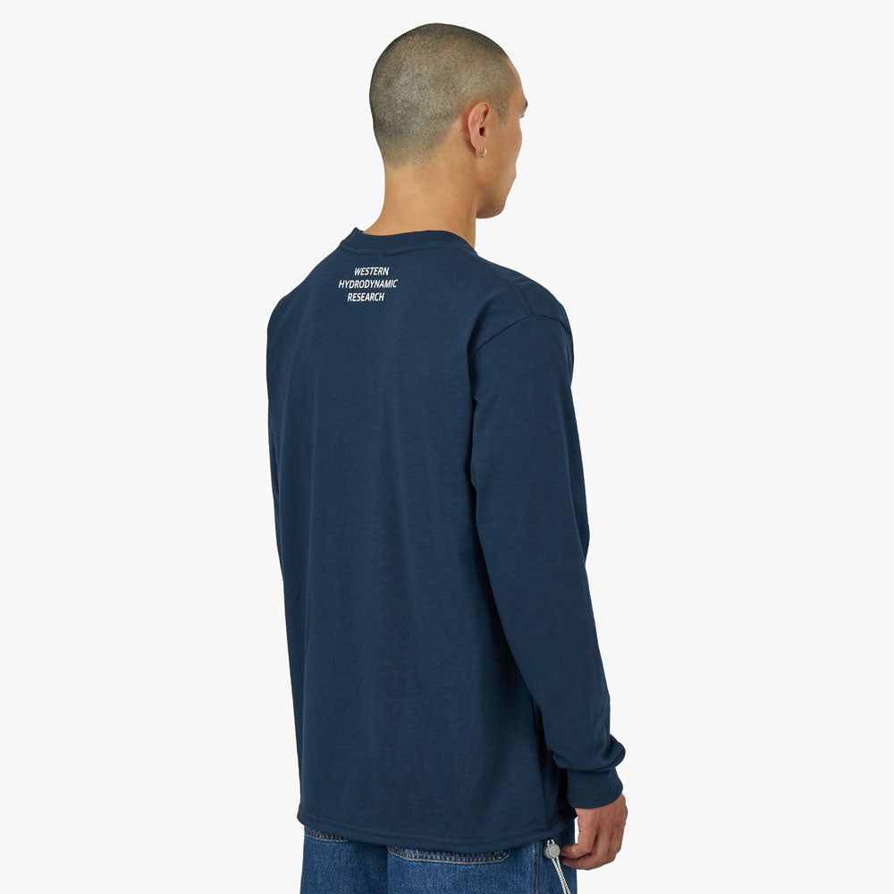 Western Hydrodynamic Research Sail Pocket Long Sleeve T-shirt / Navy sold by Livestock product image thumbnail 3