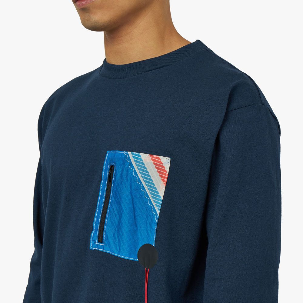 Western Hydrodynamic Research Sail Pocket Long Sleeve T-shirt / Navy sold by Livestock product image thumbnail 4