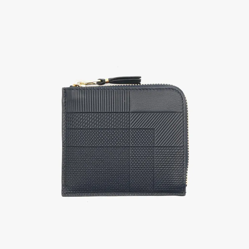 COMME des GARÇONS WALLET Intersection Half Zip Wallet / Navy made by Livestock