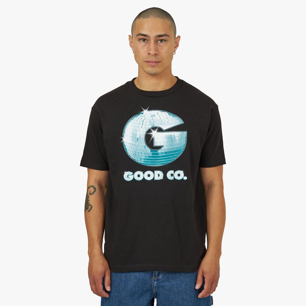 The Good Company World Party Tee / Black sold by Livestock