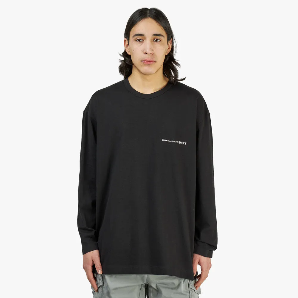 COMME des GARÇONS SHIRT Logo Long Sleeve T-shirt / Black sold by Livestock