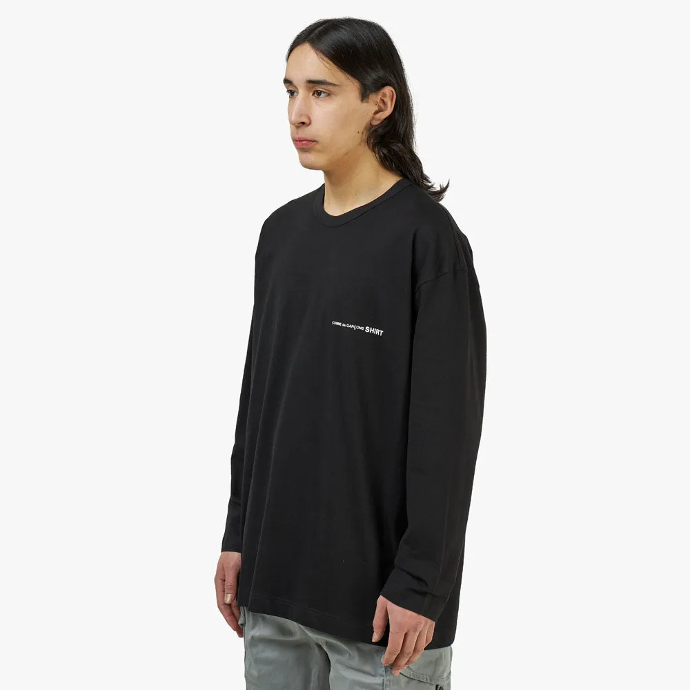 COMME des GARÇONS SHIRT Logo Long Sleeve T-shirt / Black sold by Livestock product image thumbnail 2