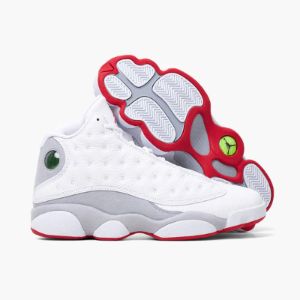 Jordan 13 Retro White / True Red - Wolf Grey sold by Livestock