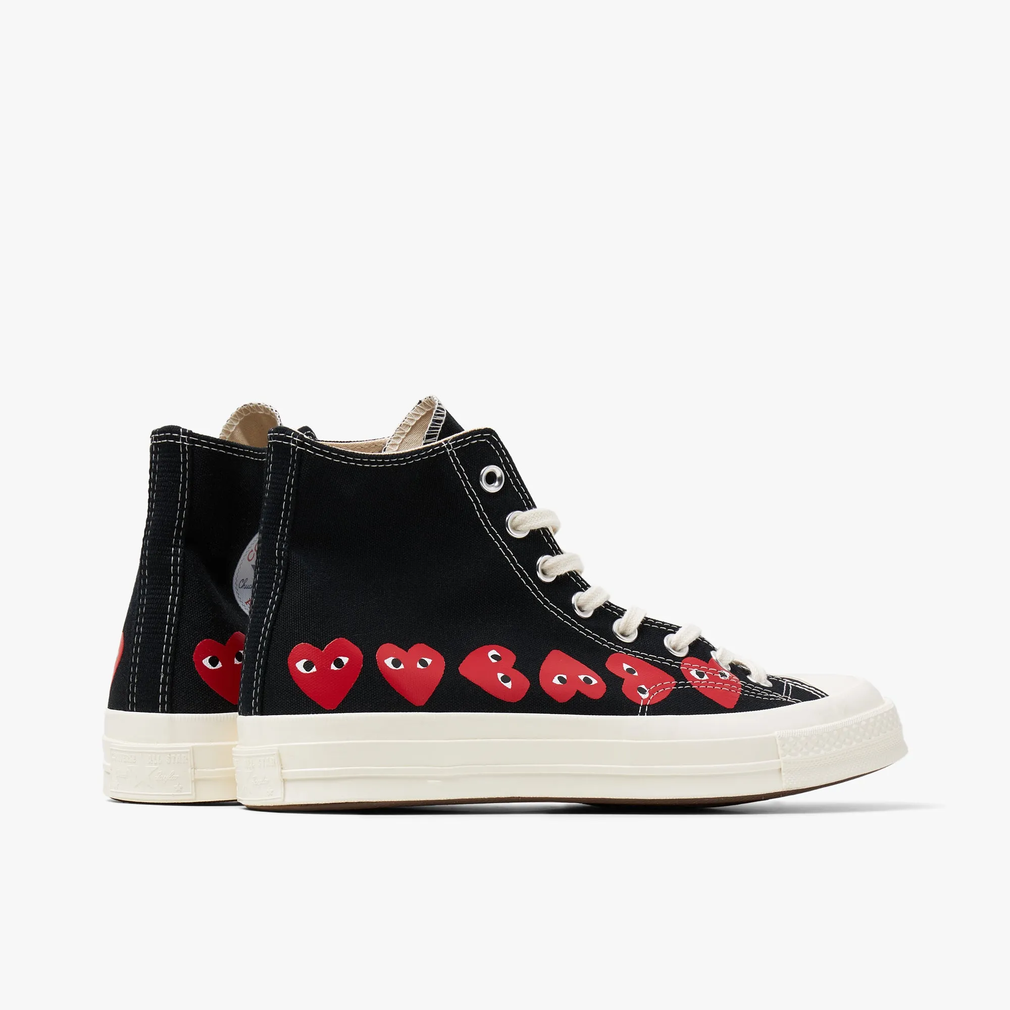 Converse x COMME des GARÇONS PLAY Chuck Taylor Hi Multi Heart Black sold by Livestock product image thumbnail 4