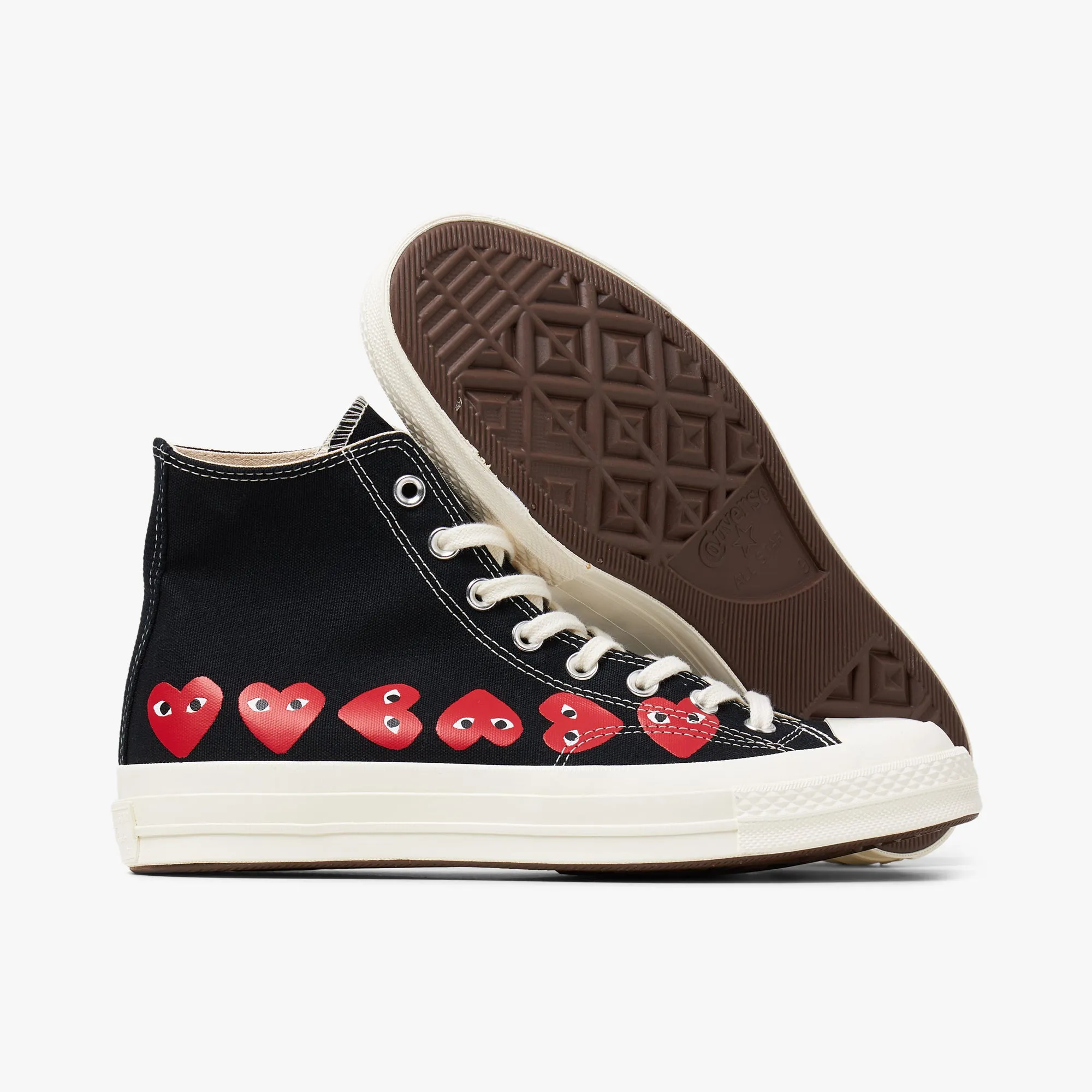 Converse x COMME des GARÇONS PLAY Chuck Taylor Hi Multi Heart Black sold by Livestock product image thumbnail 2