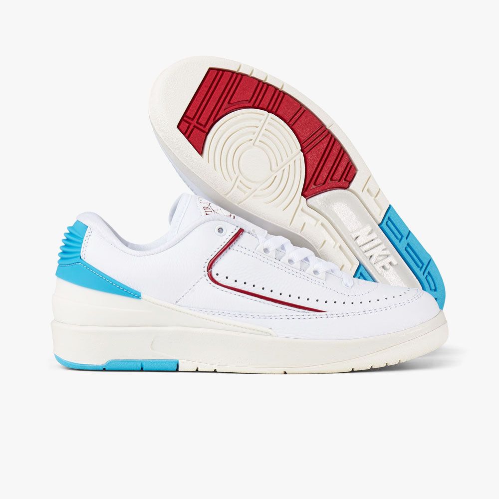Jordan Women's 2 Retro Low White / Gym Red - Dk Powder Blue sold by Livestock product image thumbnail 2