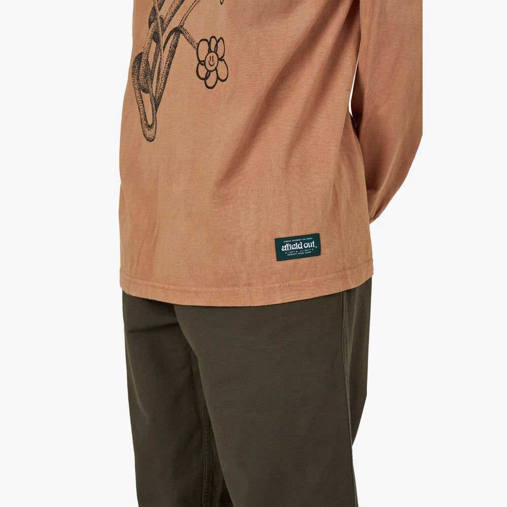 afield out Connect Long Sleeve T-shirt / Brown sold by Livestock product image thumbnail 5