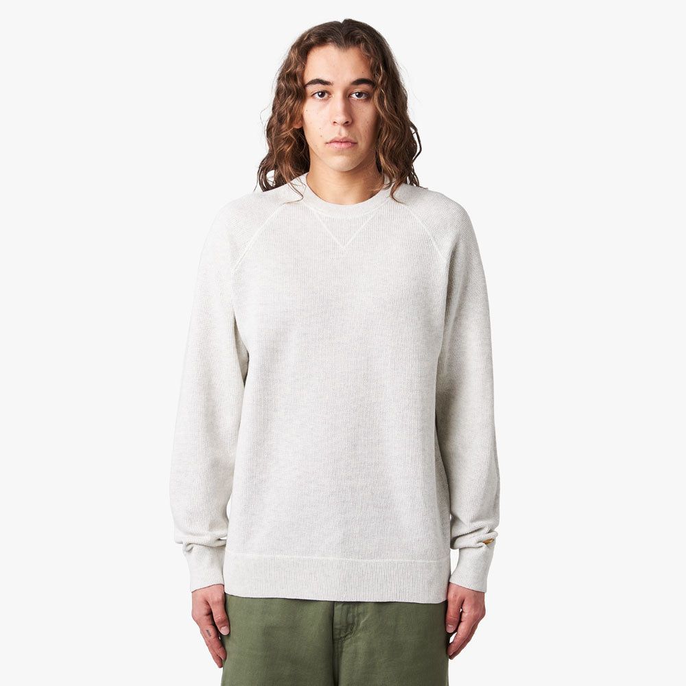 Carhartt WIP Chase Sweater Ash Heather / Gold sold by Livestock