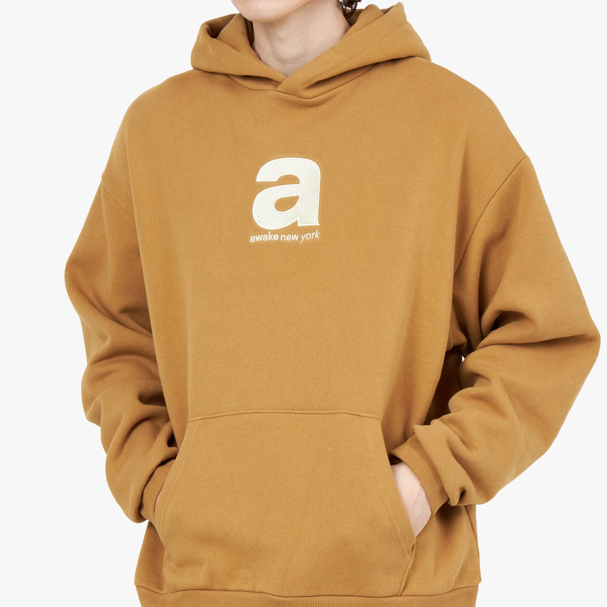 Awake NY Bold A Pullover Hoodie / Beige sold by Livestock product image thumbnail 4