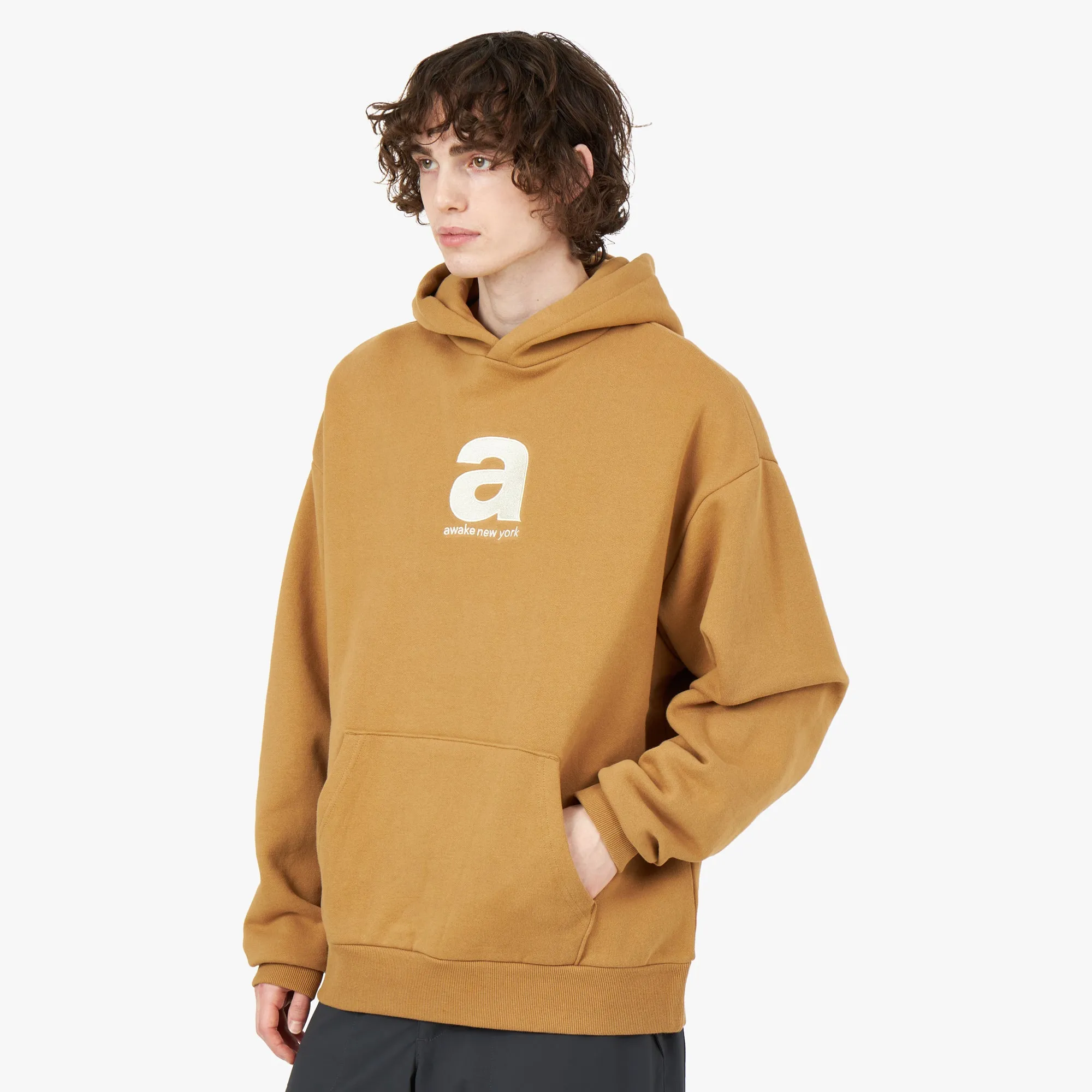 Awake NY Bold A Pullover Hoodie / Beige sold by Livestock product image thumbnail 2