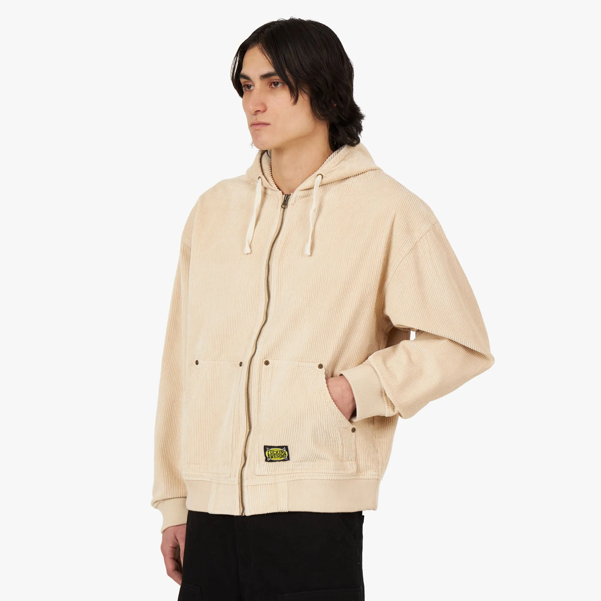 Fucking Awesome KO Corduroy Zip Hoodie Jacket / Cream sold by Livestock product image thumbnail 2
