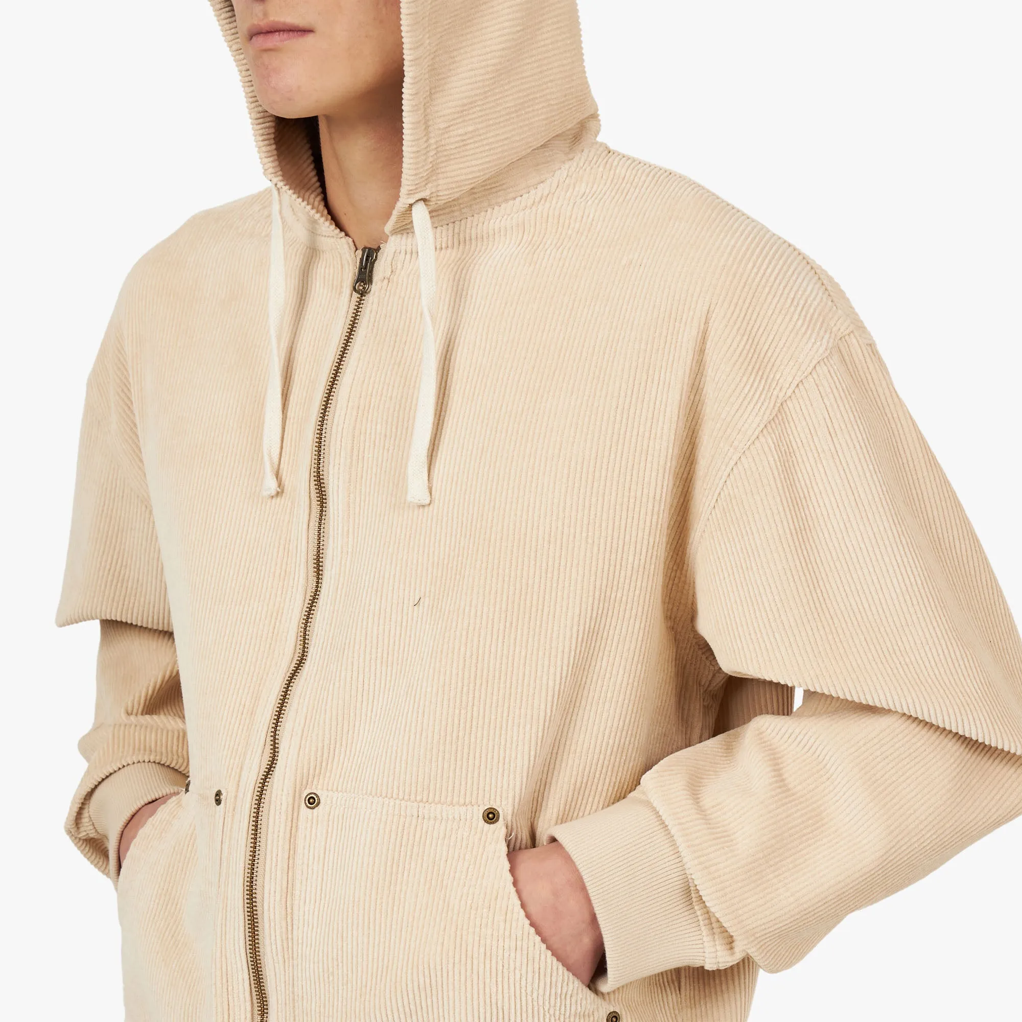 Fucking Awesome KO Corduroy Zip Hoodie Jacket / Cream sold by Livestock product image thumbnail 4