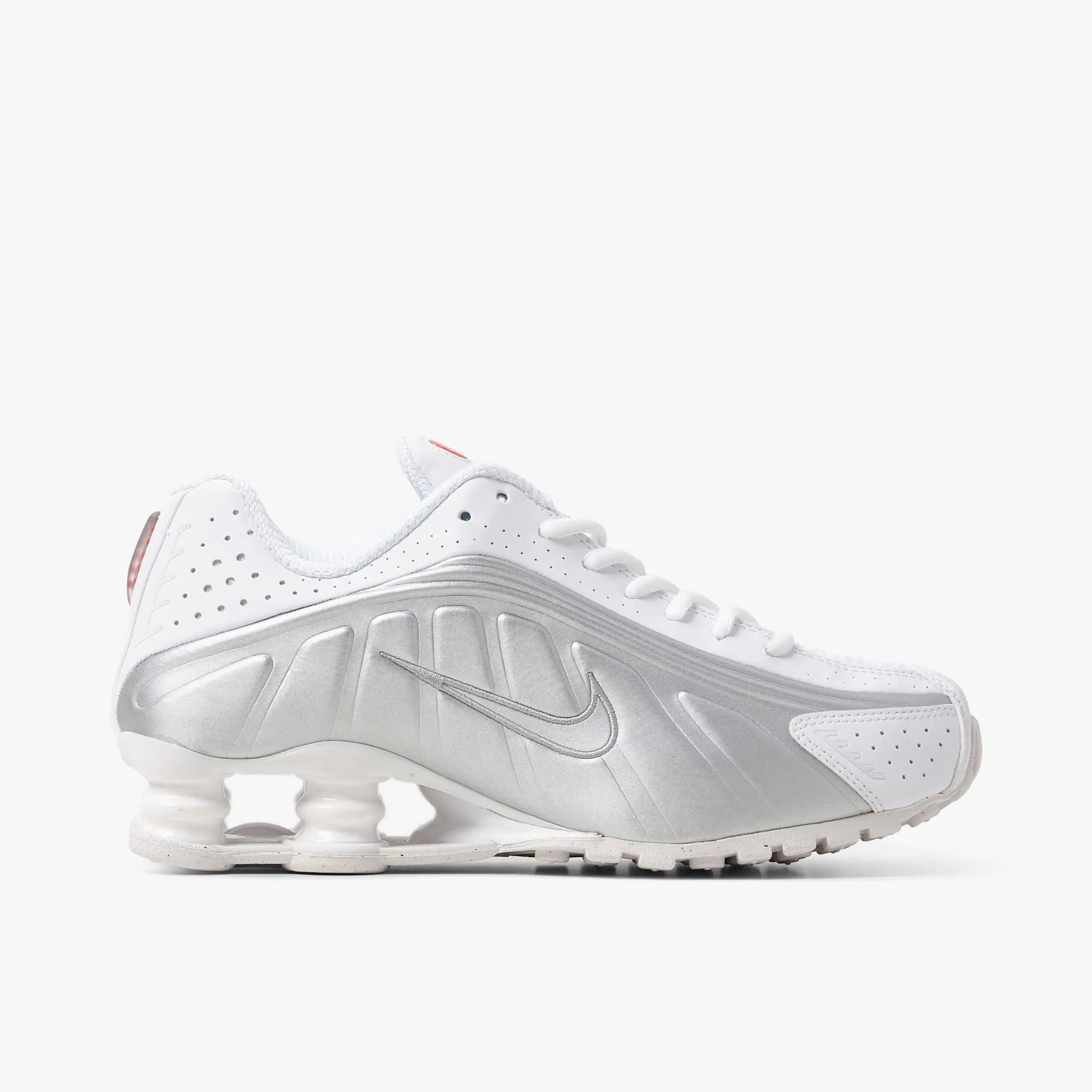 Nike Women's Shox R4 White / White - Metallic Silver sold by Livestock