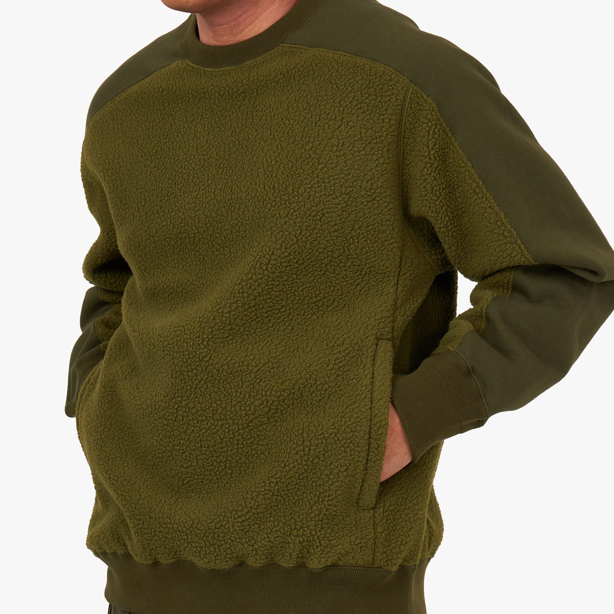 BEAMS PLUS MIL Fleece Crewneck / Olive | Parallel