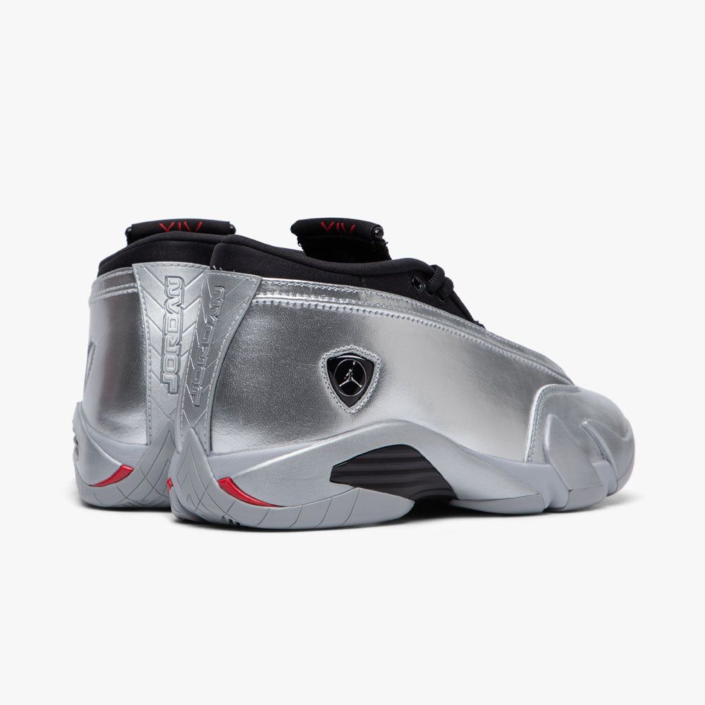 Jordan Women's 14 Retro Low Metallic Silver / Fire Red - Wolf Grey sold by Livestock product image thumbnail 4