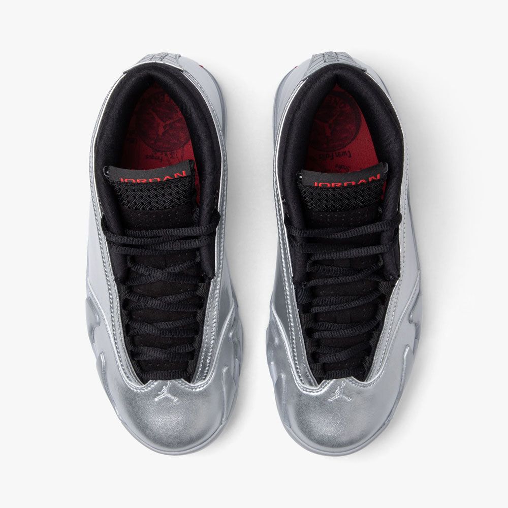 Jordan Women's 14 Retro Low Metallic Silver / Fire Red - Wolf Grey sold by Livestock product image thumbnail 5