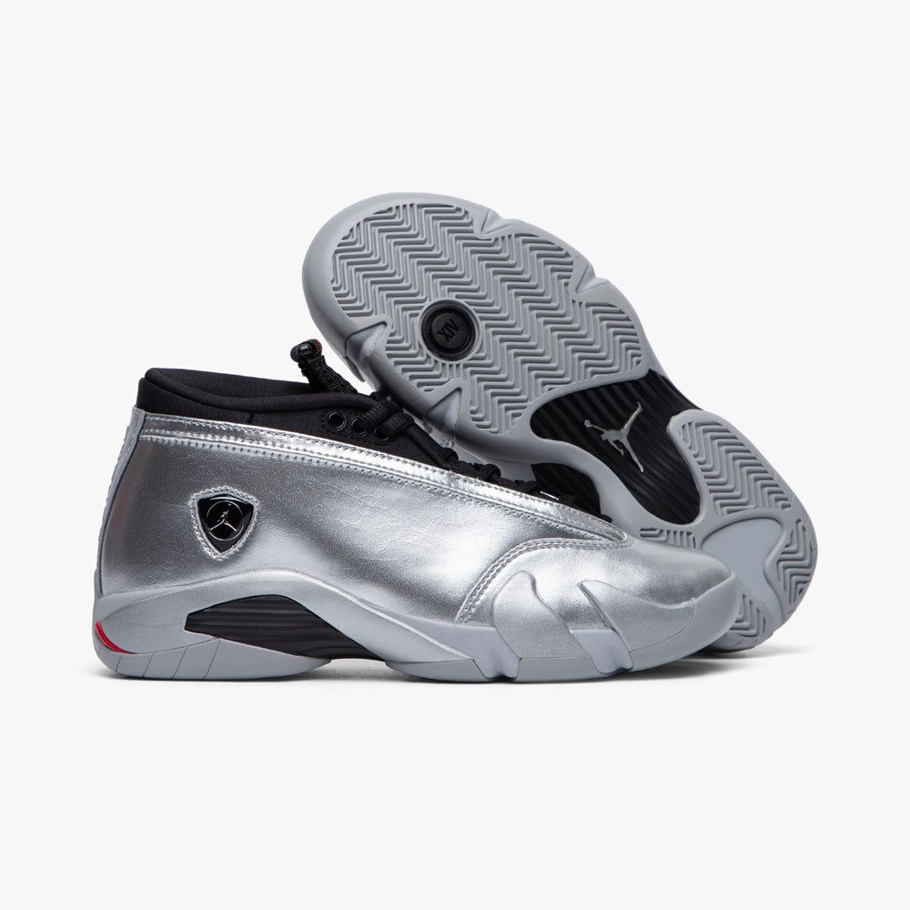 Jordan Women's 14 Retro Low Metallic Silver / Fire Red - Wolf Grey sold by Livestock product image thumbnail 2