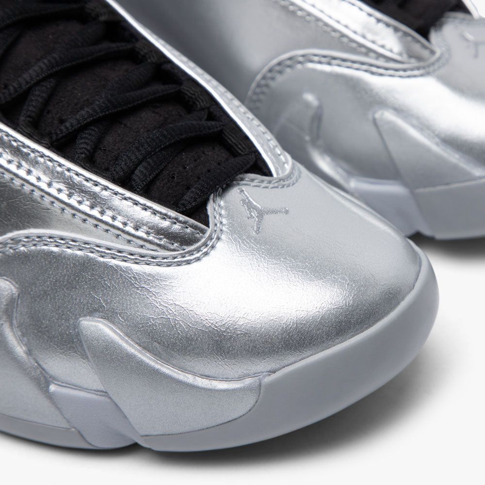 Jordan Women's 14 Retro Low Metallic Silver / Fire Red - Wolf Grey sold by Livestock product image thumbnail 6